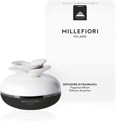 Millefiori Milano geurdiffuser air design flower black
