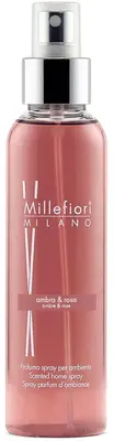 Millefiori Milano roomspray ambra & rosa 150 ml