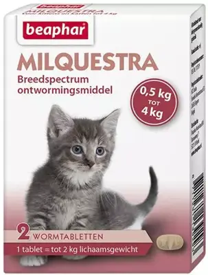 Milqestra kitten tot 4kg 2 tablett