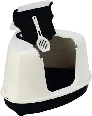 Moderna Flip Corner kattentoilet wit 55,7 x 45,1 x 38,2cm - afbeelding 5