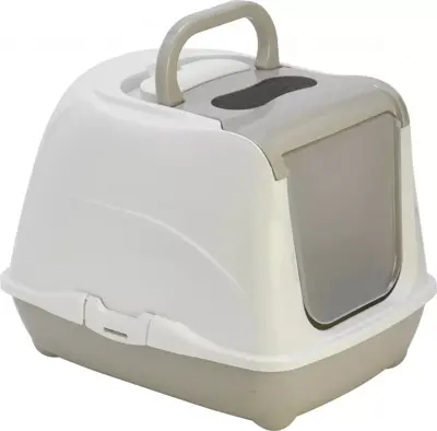 Moderna kattentoilet Flip Cat large 50 cm, warmgrijs - afbeelding 2