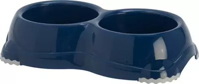 Moderna plastic hondeneetbak dubbel "Smarty" 1, blue berry - afbeelding 1