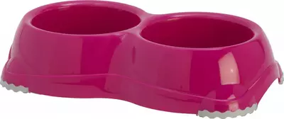 Moderna plastic hondeneetbak dubbel "Smarty" 1, hot pink
