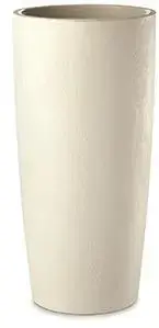 Musa matte vaas 35x90cm met binnenpot amandel - afbeelding 1