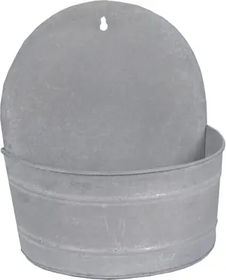 Muurhanger oud zink l22b14h24cm - afbeelding 1