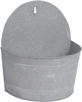 Muurhanger oud zink l25b15h28cm - afbeelding 1