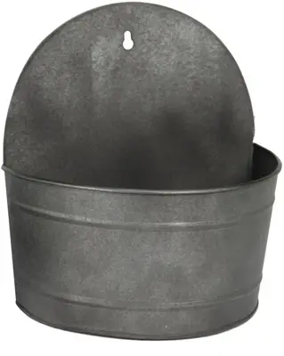 Muurhanger zink vntg l22b14h24 zwrt - afbeelding 1