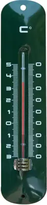 Muurthermometer metaal groen h30cm - afbeelding 1