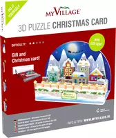 My Village 3d puzzel kerstkaart kerstdorp led 15x6x10 cm kopen?