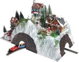 My Village kerstdorp basis trein tunnel 78x38x29cm - afbeelding 3