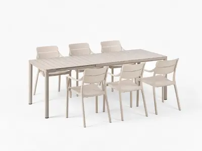 Nardi diningset tevere 147/211 sedia beige
