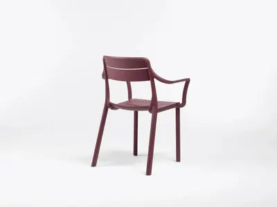 Nardi stapelbare lounge tuinstoel sedia borgogna - afbeelding 4