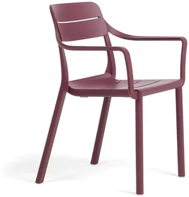 Nardi stapelbare lounge tuinstoel sedia borgogna - afbeelding 1