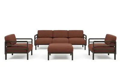 Nardi stoel-bank loungeset maximo 3-zits terra cannella