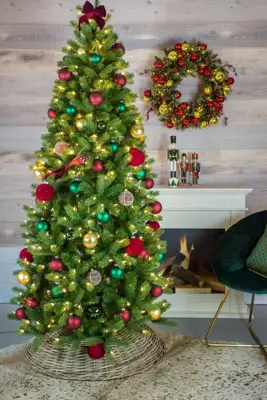 National Tree Company Bayberry slim kunstkerstboom groen 183cm - afbeelding 5