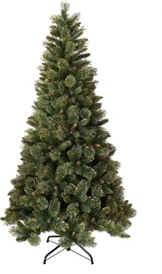 National Tree Company Shimmery Golden Bristle kunstkerstboom goud & groen 228cm - afbeelding 1