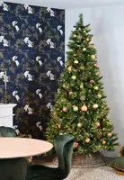 National Tree Company Shimmery Golden Bristle kunstkerstboom goud & groen 228cm - afbeelding 4