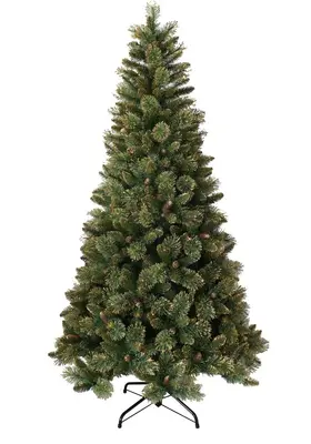 National Tree Company Shimmery Golden Bristle kunstkerstboom goud & groen 228cm - afbeelding 1