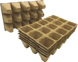 Nature afbreekbare Biopottrays, 4x4x5cm, 6x15st - afbeelding 1