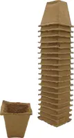 Nature Biopot |  biologisch afbreekbare, vierkante kweekpotjes | 6x6x6cm 20st - afbeelding 1