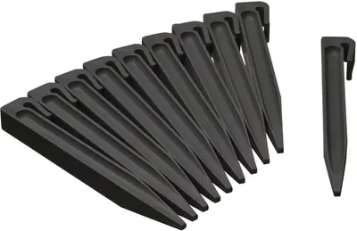 Nature Borderrandpennen h19.5 cm zwart 10 stuks - afbeelding 1