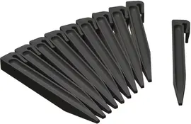 Nature Borderrandpennen h19.5 cm zwart 10 stuks - afbeelding 1
