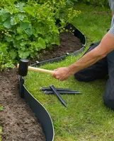 Nature Borderrandpennen h19.5 cm zwart 10 stuks - afbeelding 2