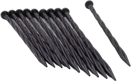 Nature Borderrandpennen h20 cm Zwart 10 stuks - afbeelding 1