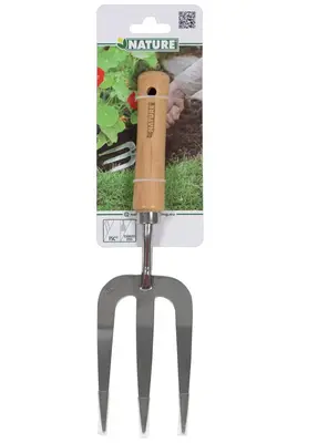 Nature Drietands handvork RVS - H30 x B8 cm - afbeelding 1
