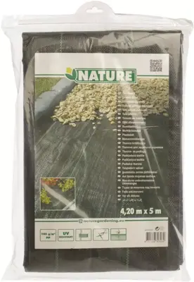 Nature Gronddoek 4,20x5 meter 100 g/m zwart - afbeelding 2