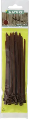 Nature Kabelbinder 15cm Chocobruin 25st - afbeelding 2