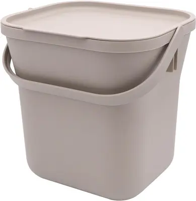 Nature keukencompostbak 25.4x21.9x24.6cm taupe - afbeelding 2