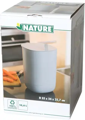 Nature keukencompostbak Bokashi 24x25.7x35cm grijs - afbeelding 1