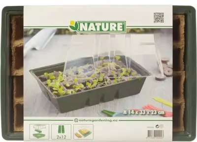 Nature Kweekbakset h14x33x23cm inclusief 2 trays - afbeelding 2