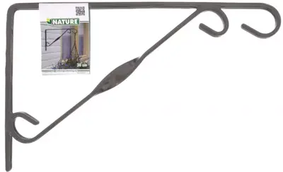 Nature Muurhaak grijs h18.5b30cm - afbeelding 4