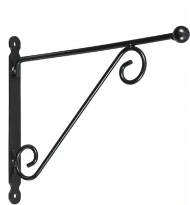 Nature Muurhaak knop zwart h31b39cm - afbeelding 1