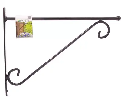 Nature Muurhaak knop zwart h31b39cm - afbeelding 4