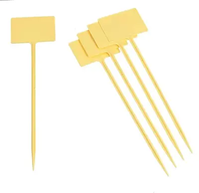 Nature Plaatetiket geel h34cm 5 stuks - afbeelding 1