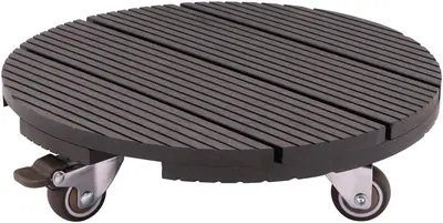 Nature planttrolley d30h7.5cm antraciet met 4 zwenkwielen - afbeelding 2