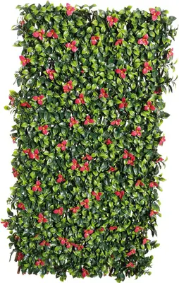 Nature wilgenklimrek Bougainvillea bladeren 200x100cm groen/fuchsia