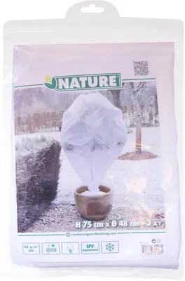 Nature Winterafdekhoes wit koord h75b48cm - afbeelding 2