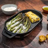 Ooni Grillpan 'grizzler' gietijzer 22cm met serveerplank - afbeelding 5