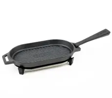 Ooni Grillpan 'grizzler' gietijzer 22cm met serveerplank - afbeelding 1