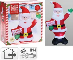 Opblaasbare kerstman met LED-verlichting 125cm - afbeelding 2