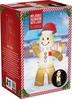 Opblaasbare peperkoekman met LED-verlichting 123cm - afbeelding 2
