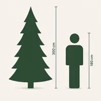 Our Nordic Christmas Arkansas grote kunstkerstboom houten voet groen 274cm - afbeelding 8