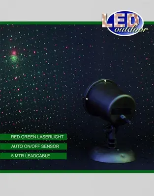 Outdoor laser light projector groene en rode puntjes - afbeelding 1