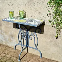 Outdoor Living by Decoris balkontafel sorrento 29x58cm blauw - afbeelding 2