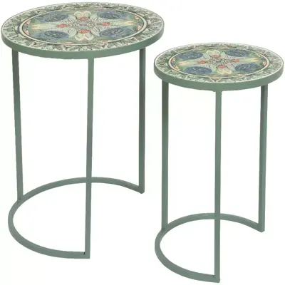 Outdoor Living by Decoris bijzettafel set cancun groen - afbeelding 1