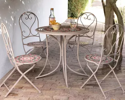 Outdoor Living by Decoris bistrostoel narbonne taupe - afbeelding 4